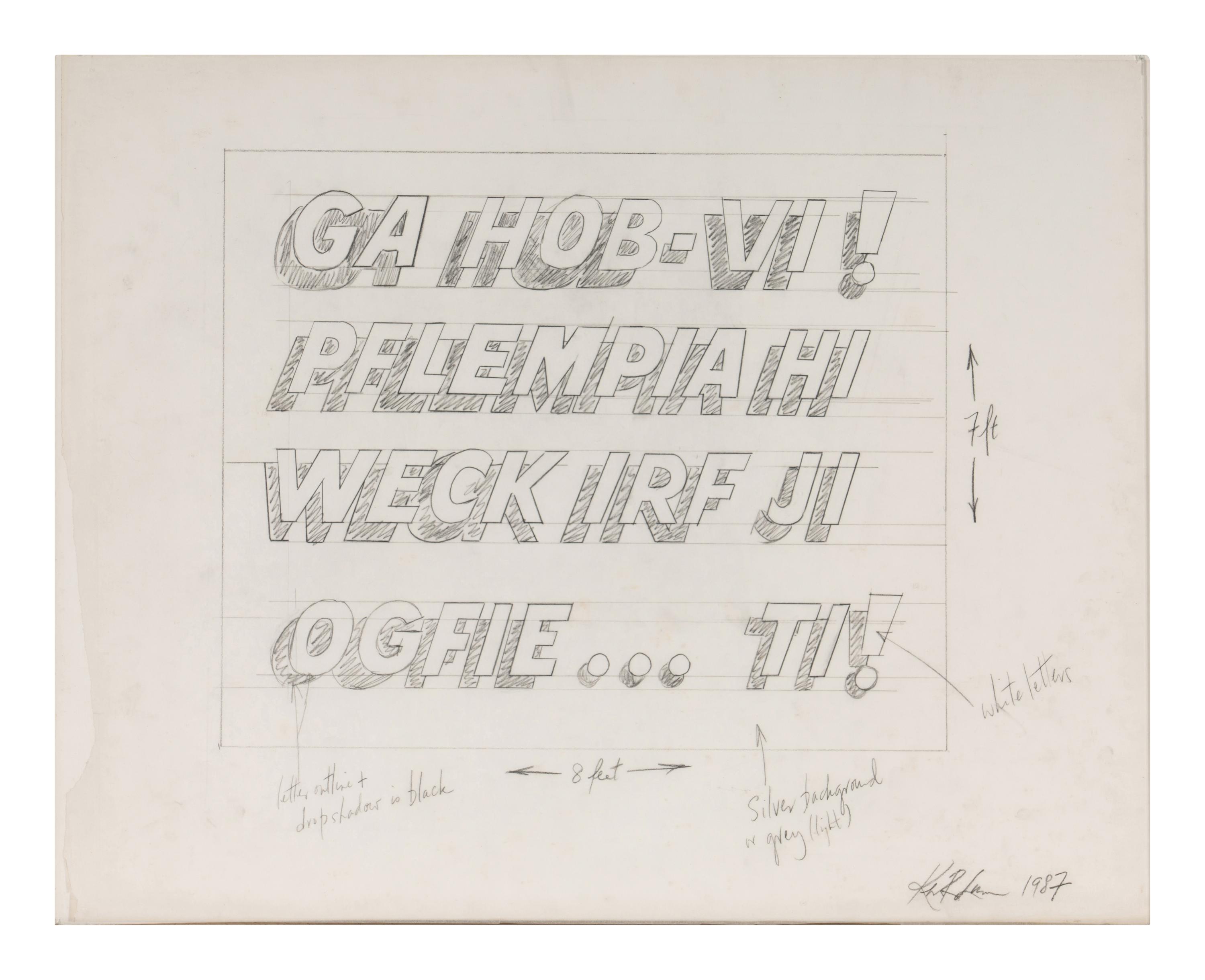 Study for Untitled (GA-HOB-VI!) , 1987