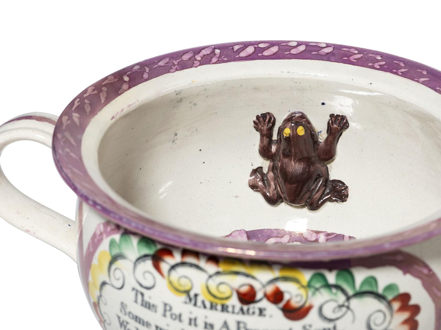 Two Sunderland Luster Chamber Pots