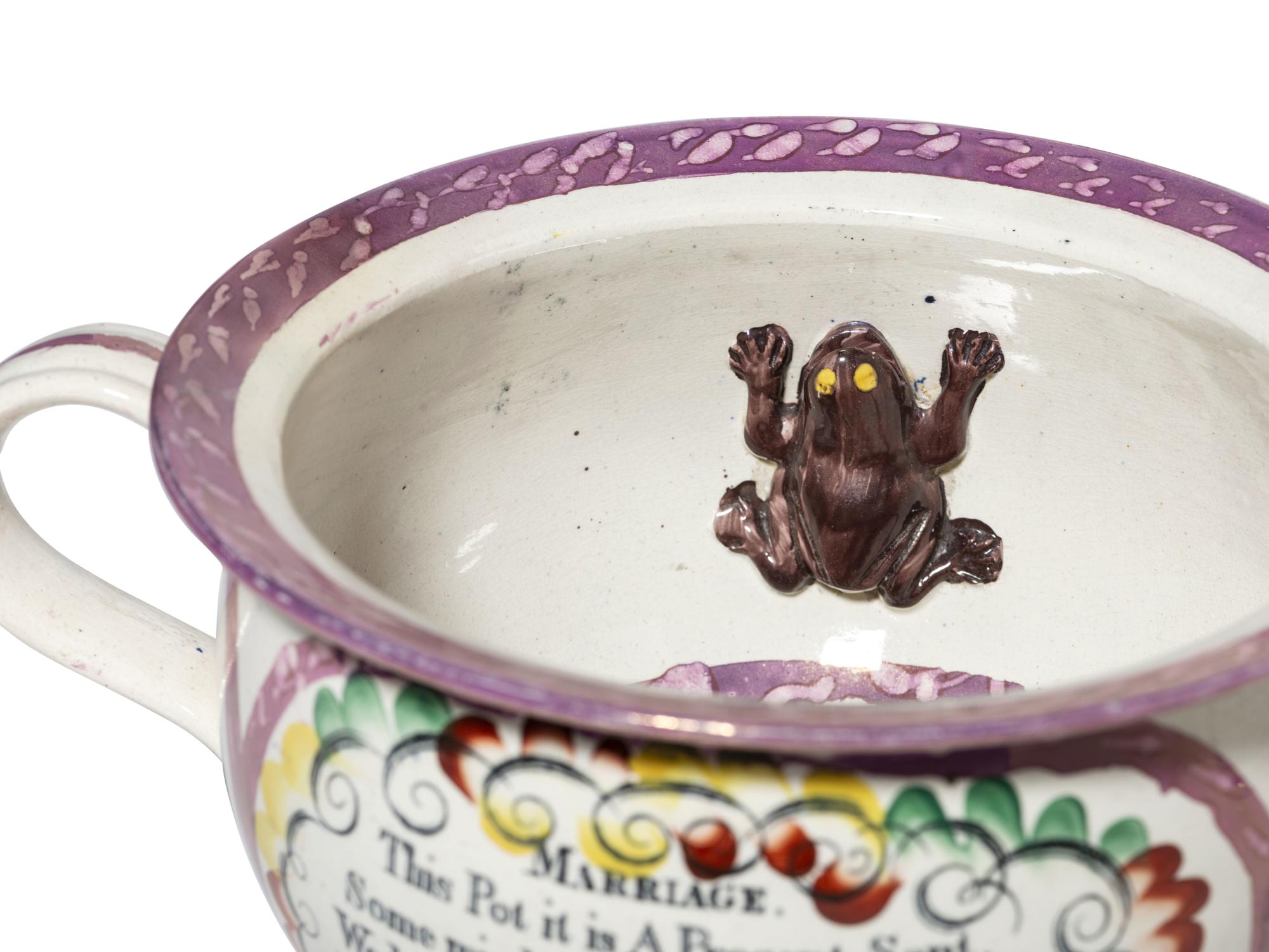Two Sunderland Luster Chamber Pots