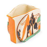 A Group of Seven Clarice Cliff Trees and House (Alpine) Ceramic Table Articles