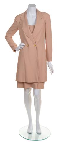 A Chanel Camel Dress Ensemble, Size: 40.