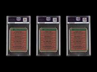 A Group of Three 1975 Topps Mini Gary Carter Rookie Baseball Cards (PSA 8 NM-MT)