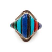 Mosaic Inlay Necklace and Ring
