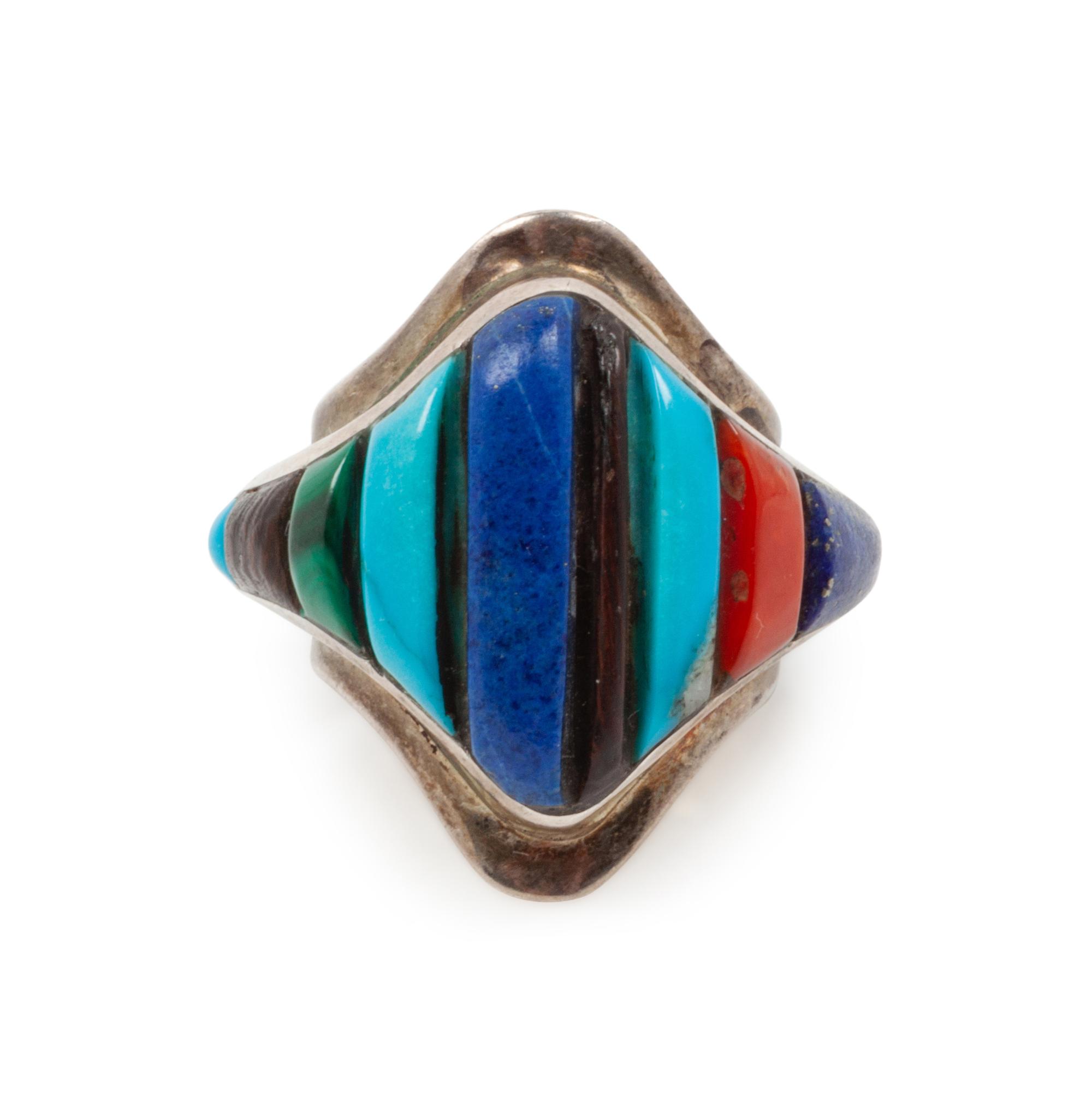 Mosaic Inlay Necklace and Ring