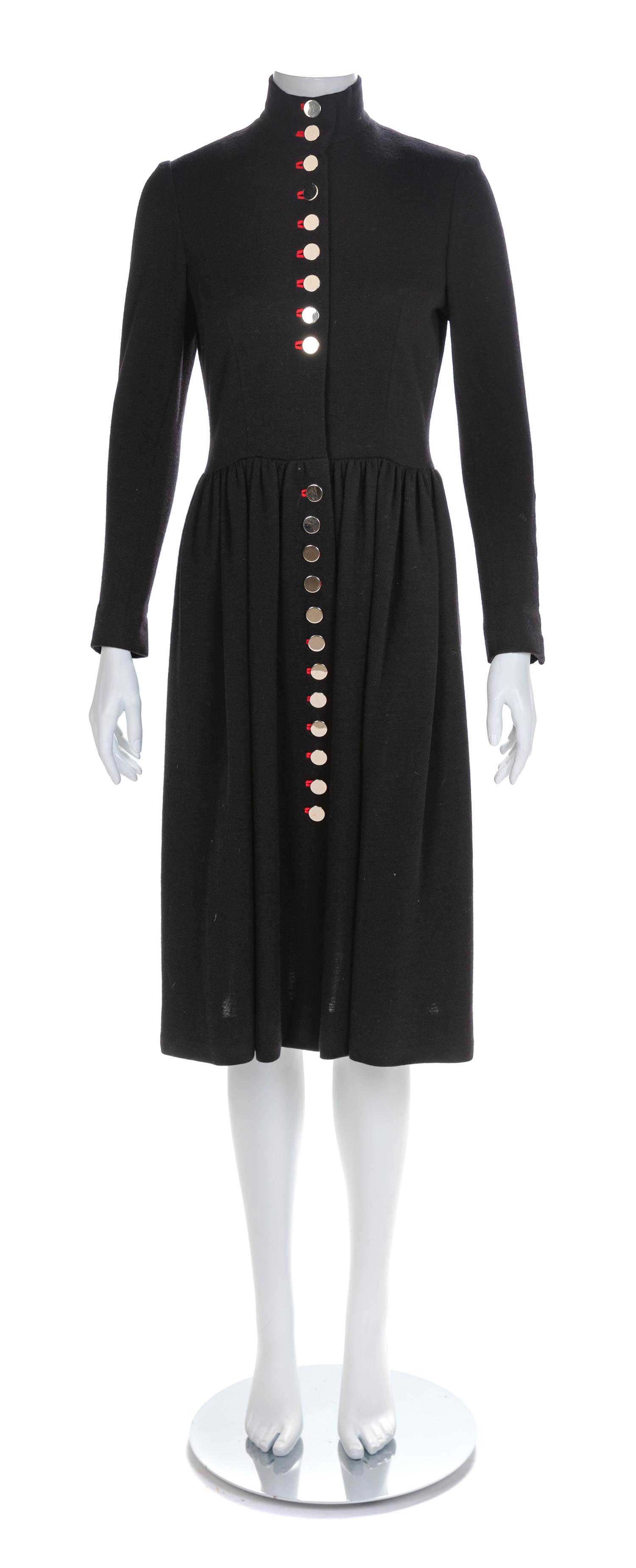 A Norman Norell Wool Knit Button-Up Dress, 1960s No size label