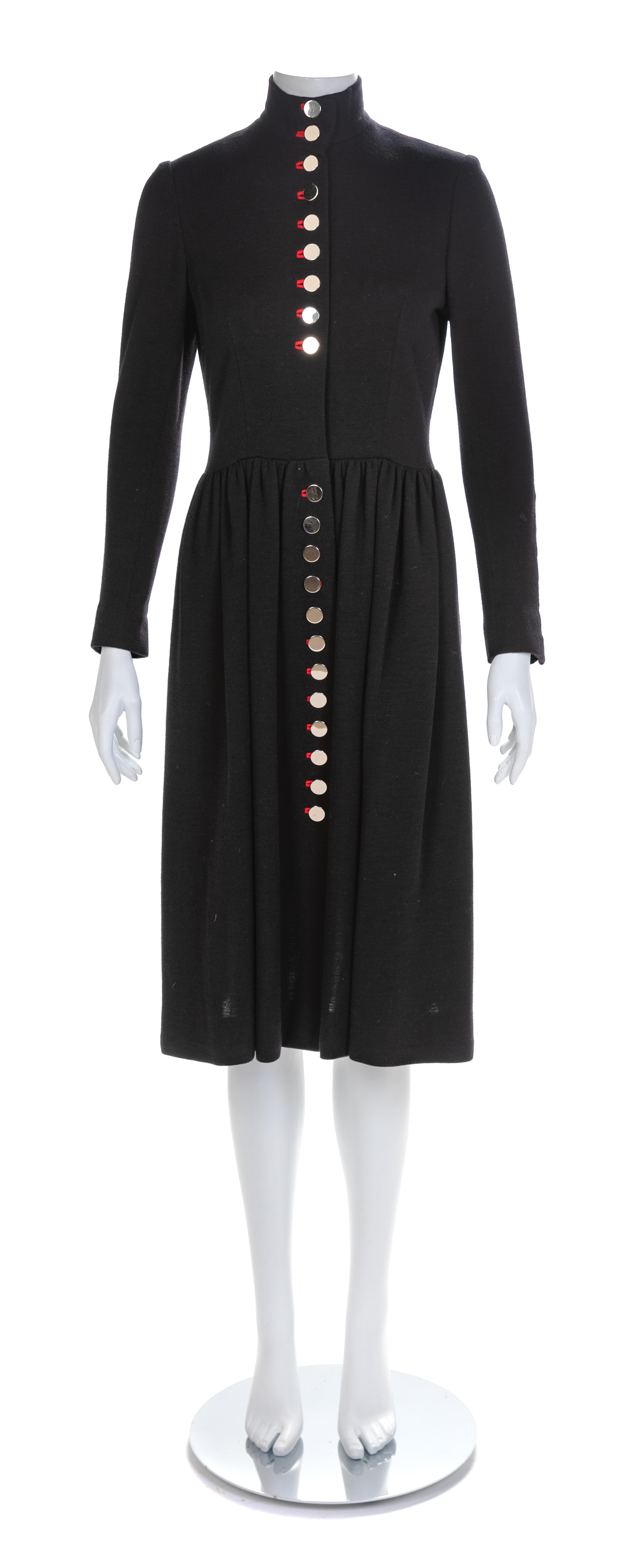 A Norman Norell Wool Knit Button-Up Dress, 1960s No size label