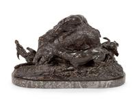 Hounds Attacking Boar , 1884