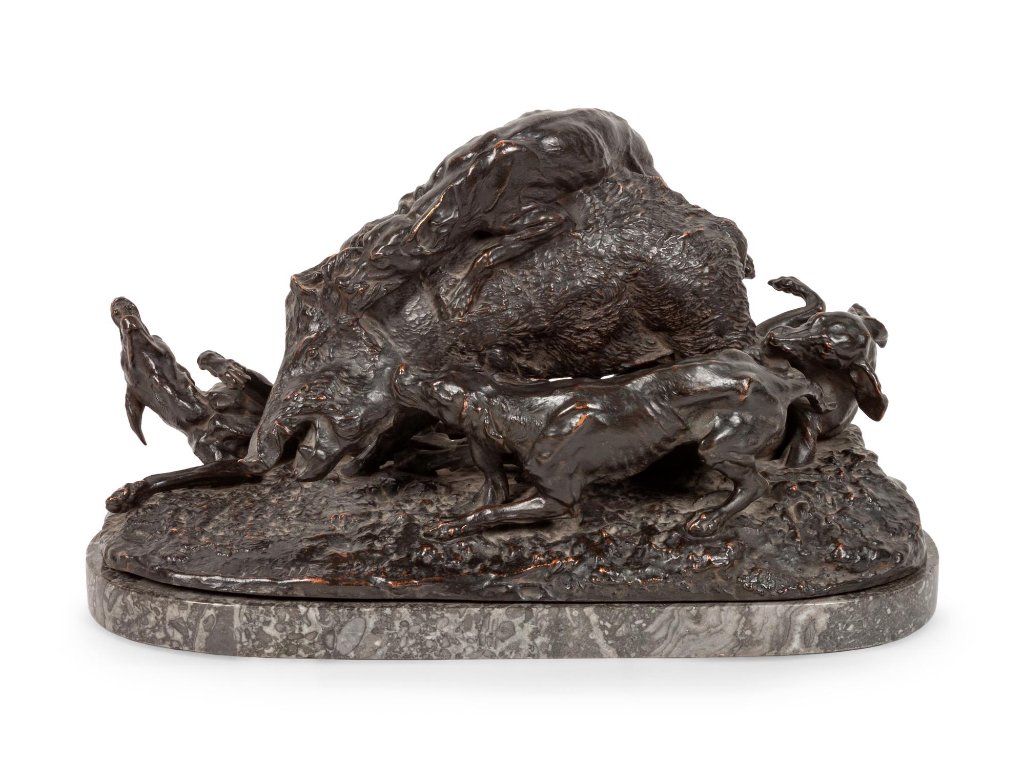 Hounds Attacking Boar , 1884