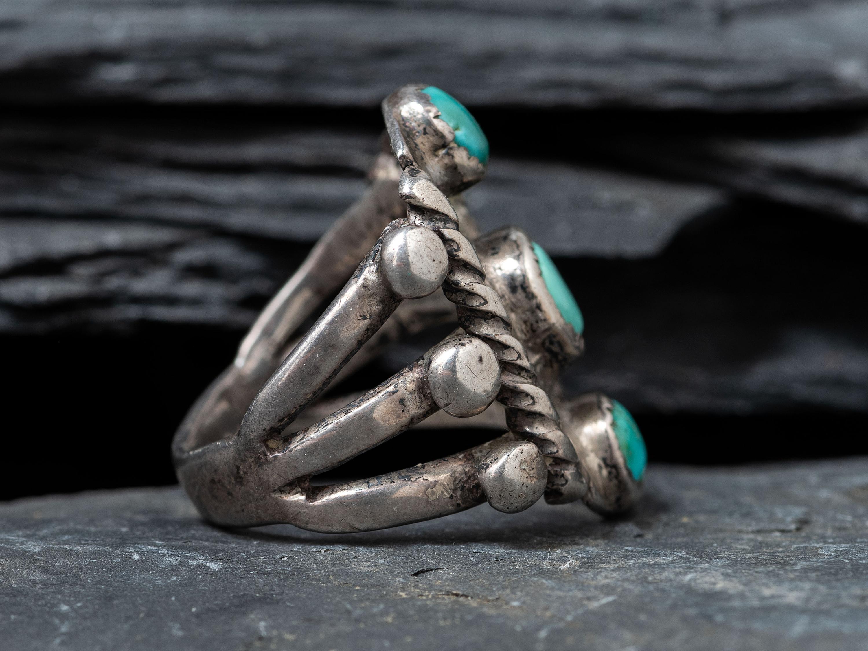 Early Navajo Ingot and Turquoise Ring, Collected by Hoffman Birney (1891-1958)