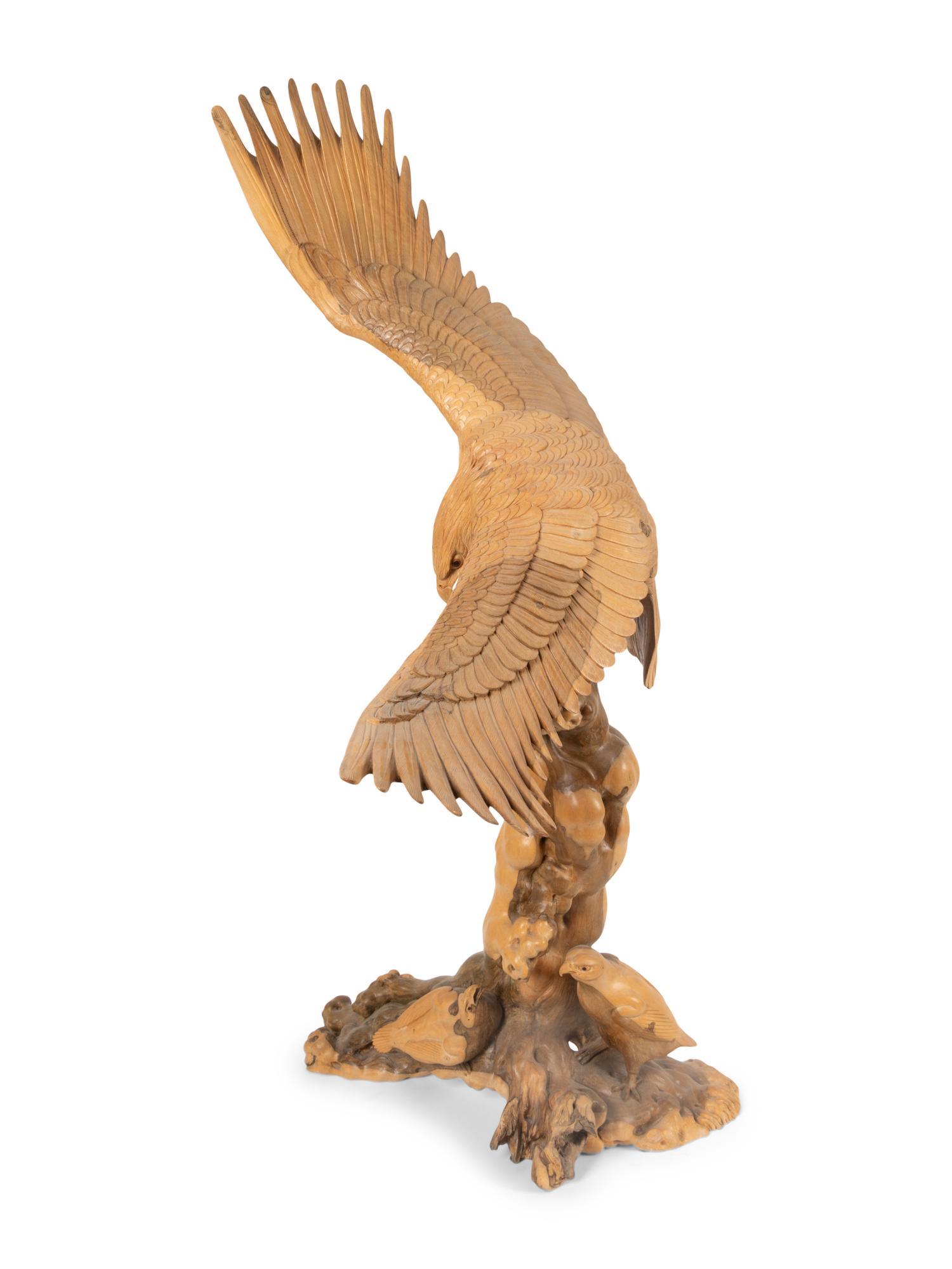 Hand-carved Wood Eagle