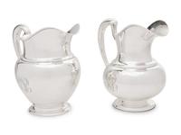 Two American Silver Water Pitchers