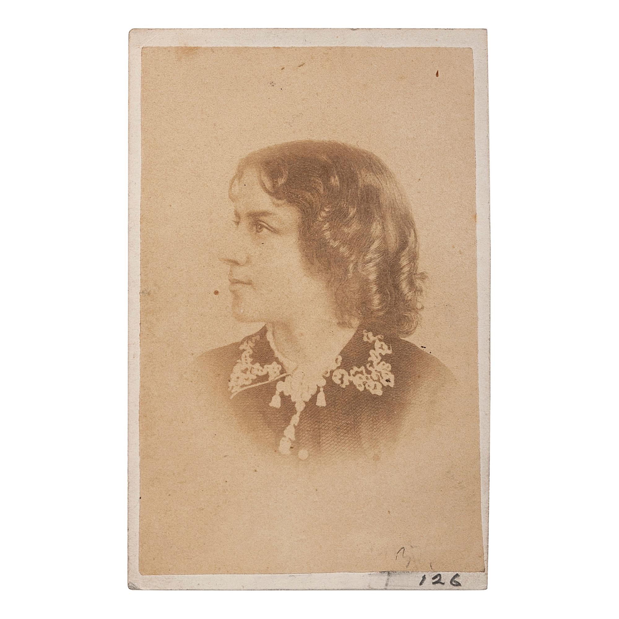 [ABOLITION] -- [WOMEN'S RIGHTS]. DICKINSON, Anna Elizabeth (1842-1932). A group of 3 autograph letters signed and CDV, comprising: