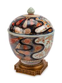 A Gilt-Bronze-Mounted Japanese Imari Porcelain Covered Bowl — LATE 19TH/EARLY 20TH CENTURY
