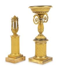 Two Charles X Gilt Bronze Table Ornaments