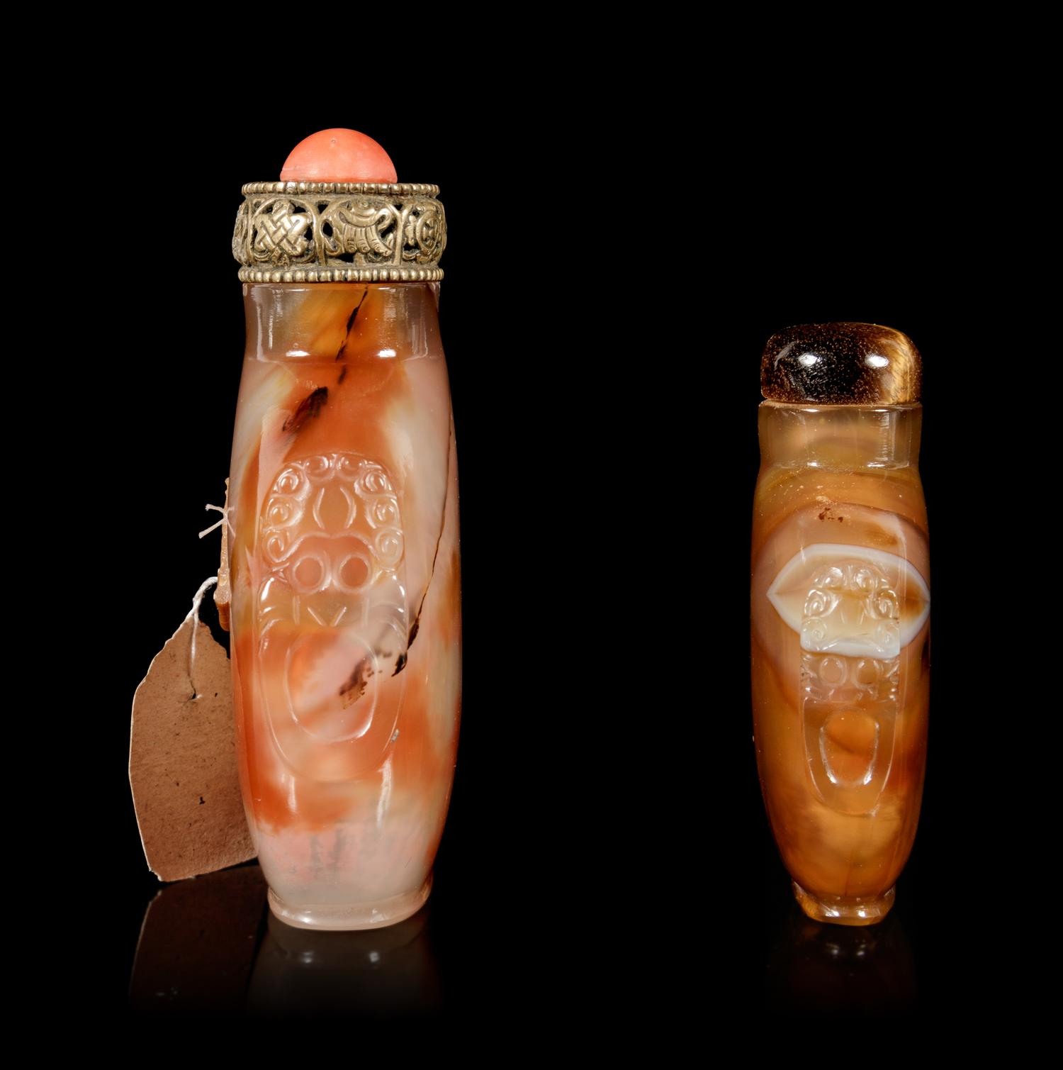 Two Agate Snuff Bottles