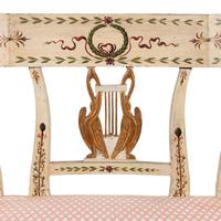 An Italian Neoclassical Painted Settee