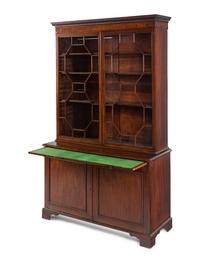A George III Mahogany Step-Back Bookcase