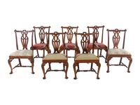 A Set of Seven George III Walnut Dining Chairs