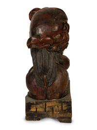 A Pair of Stylized Temple Guardian Figures — 20th Century