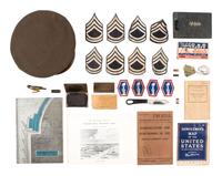 [WORLD WAR II]. Archive associated with Japanese-American soldier George Asakawa (1918-2012), whose family was detained in an Arizona relocation camp during WWII. [ With: ] Cal Tech autograph album featuring signatures of multiple Nobel Prize winners.