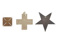 [MILITARIA]. Three Corps badges, one inscribed "Co. D, Dead Shot."