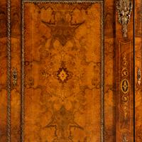 An English Walnut, Marquetry and Gilt Bronze Mounted Console Cabinet