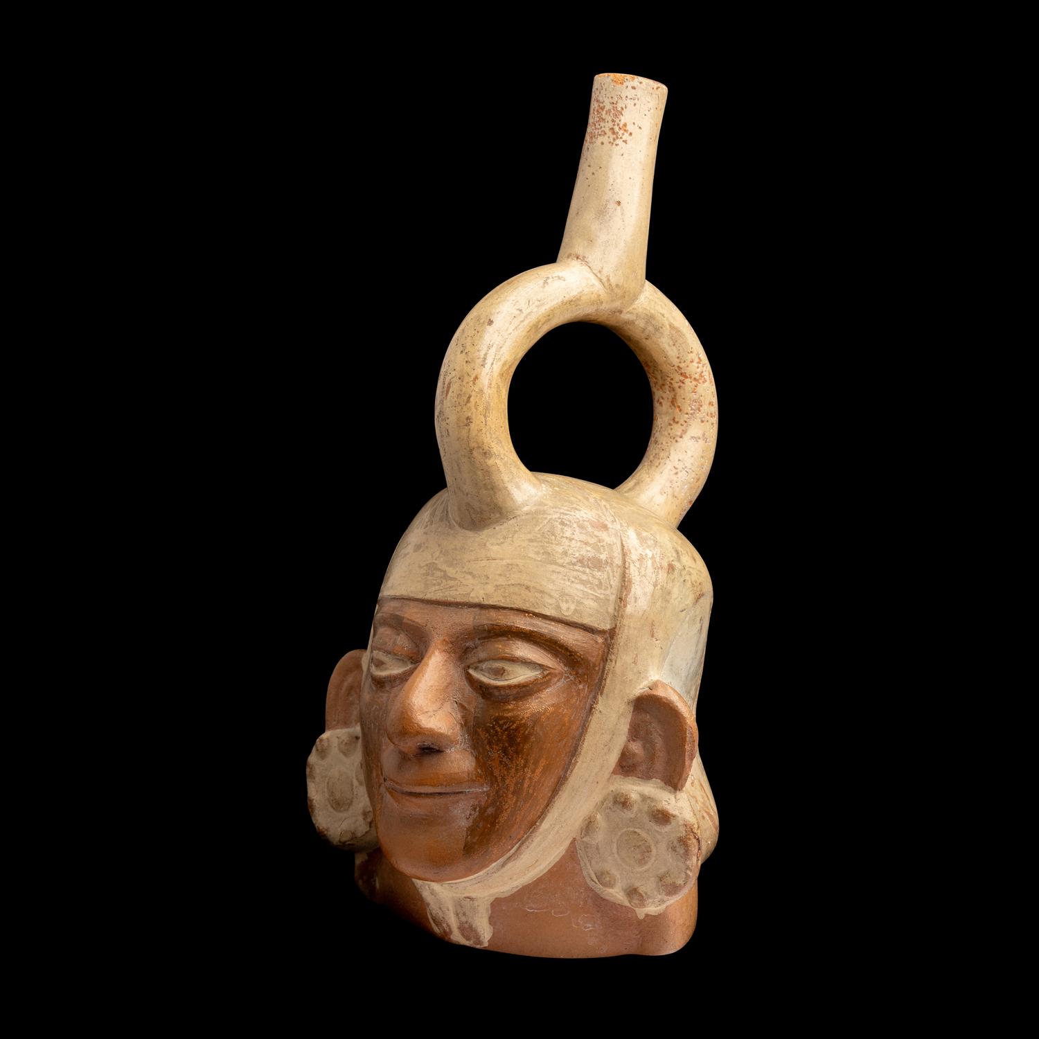 A Moche Stirrup Vessel in the Form of a Warrior