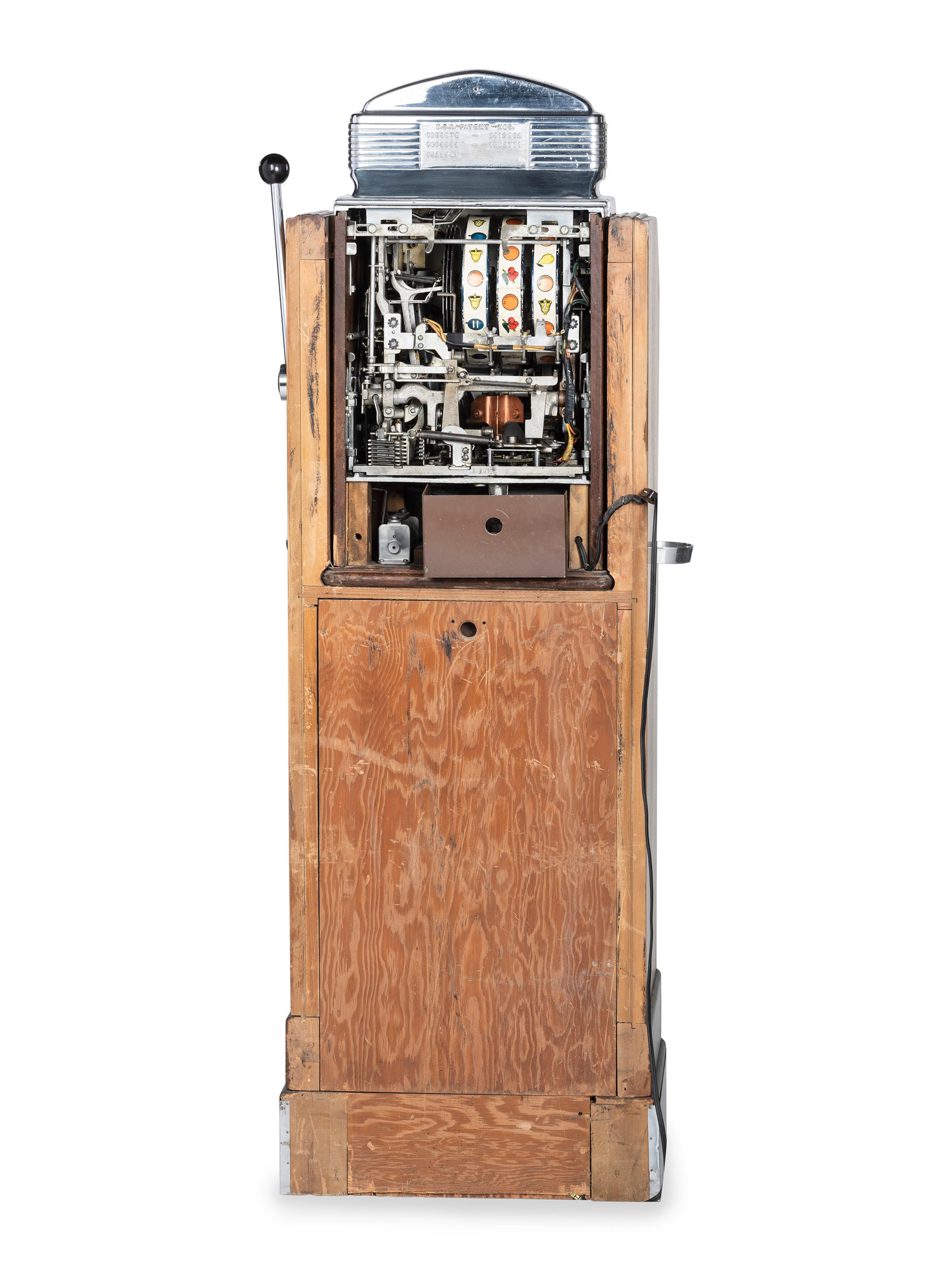 A Jennings 25 Cent Sweepstake Chief Slot Machine Console
