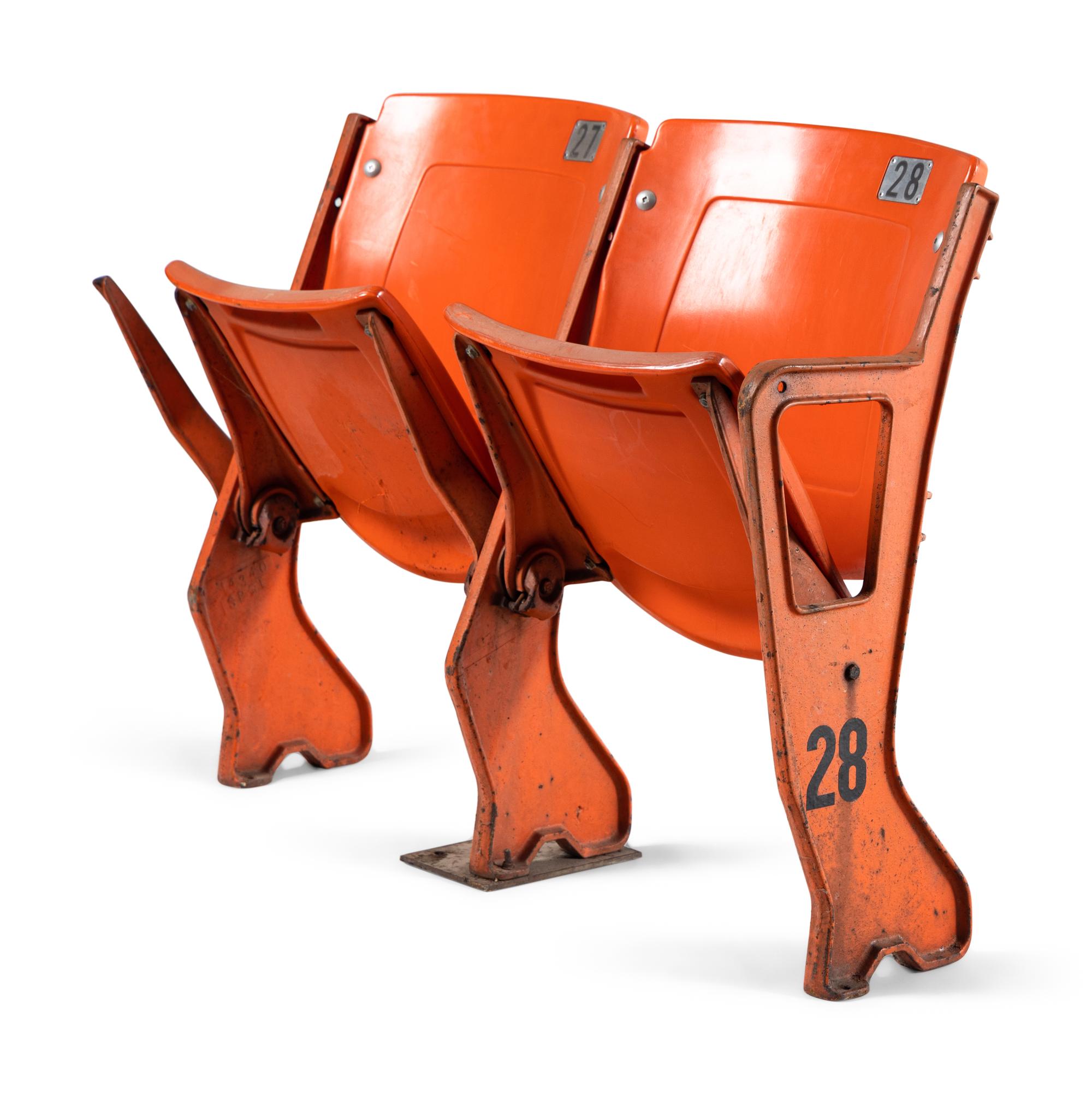 A Pair of Original Soldier Field Chicago Bears Stadium Seats