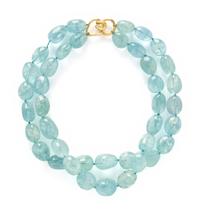 AQUAMARINE BEAD NECKLACE