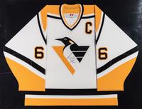 A Mario Lemieux Personally Gifted Signed Autograph Pittsburgh Penguins Hockey Jersey,