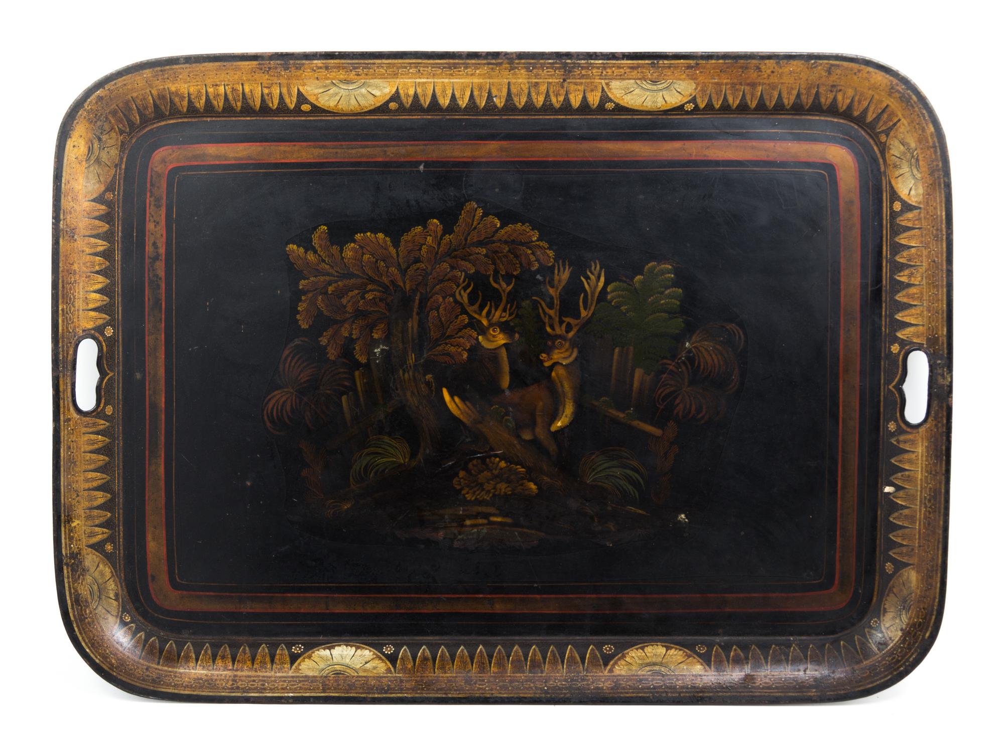 Five Victorian Trays Width of widest 30 inches. — 19th/20th CENTURY