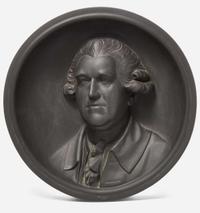 A Wedgwood Black Basalt Relief Roundel of Josiah Wedgwood UK, 2000s