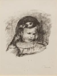 Pierre-Auguste Renoir, (French, 1841-1919), Claude Renoir, la tete baisee (from L'Album des Douze Lithographies Originales), 1904