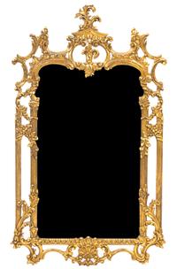 An Italian Giltwood Mirror, Height 50 x width 30 inches.