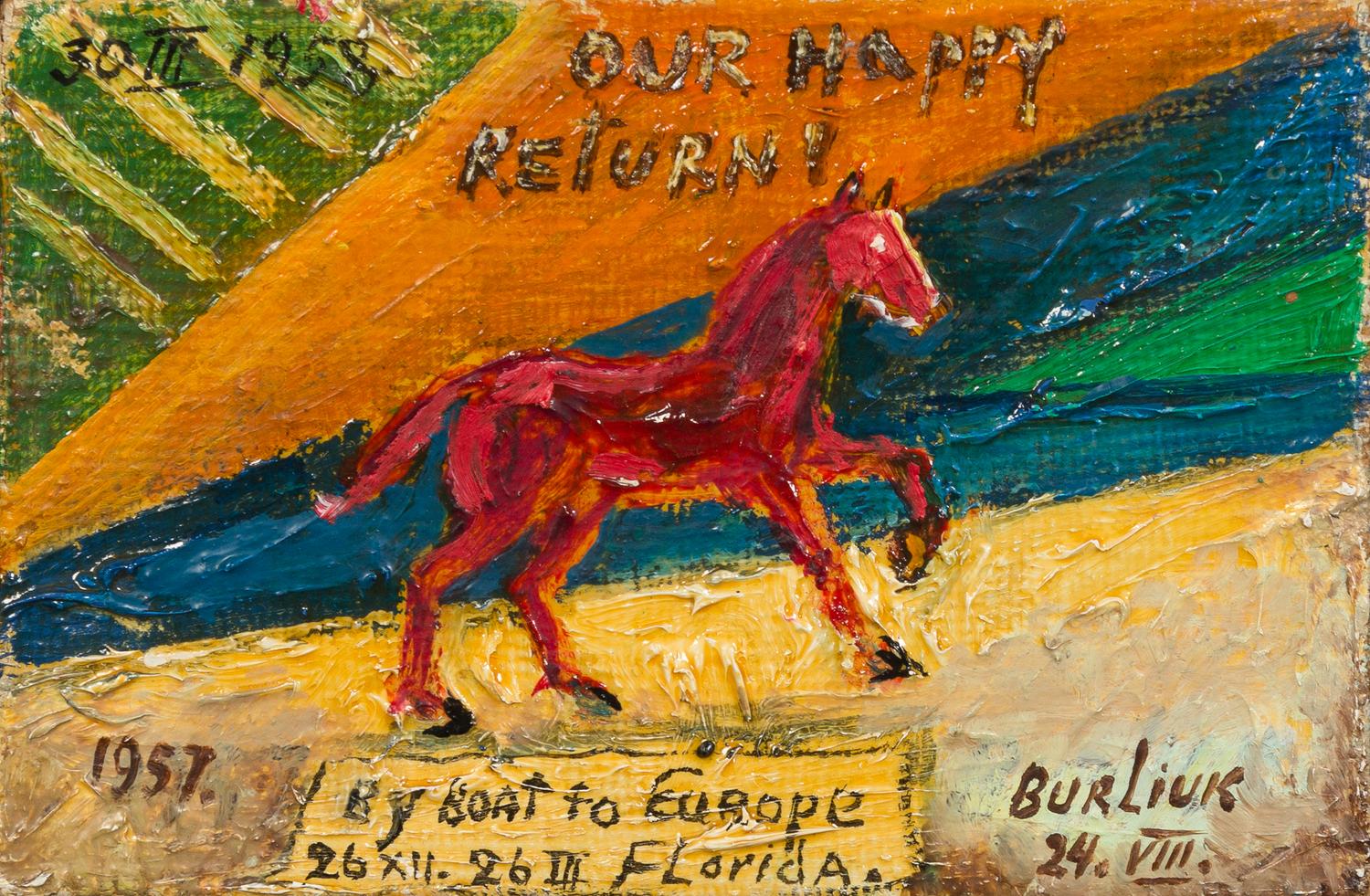 David Davidovich Burliuk, (American/Ukrainian, 1882-1967), Our Happy Return