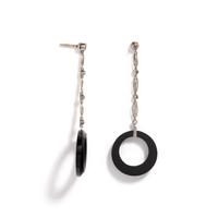 DIAMOND AND ONYX EARRINGS