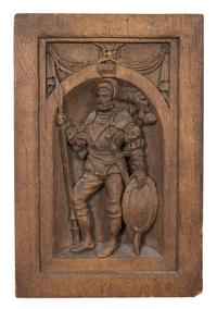 A Pair of Continental Carved Oak Panels 16 1/2 x 11 inches. — 19TH CENTURY