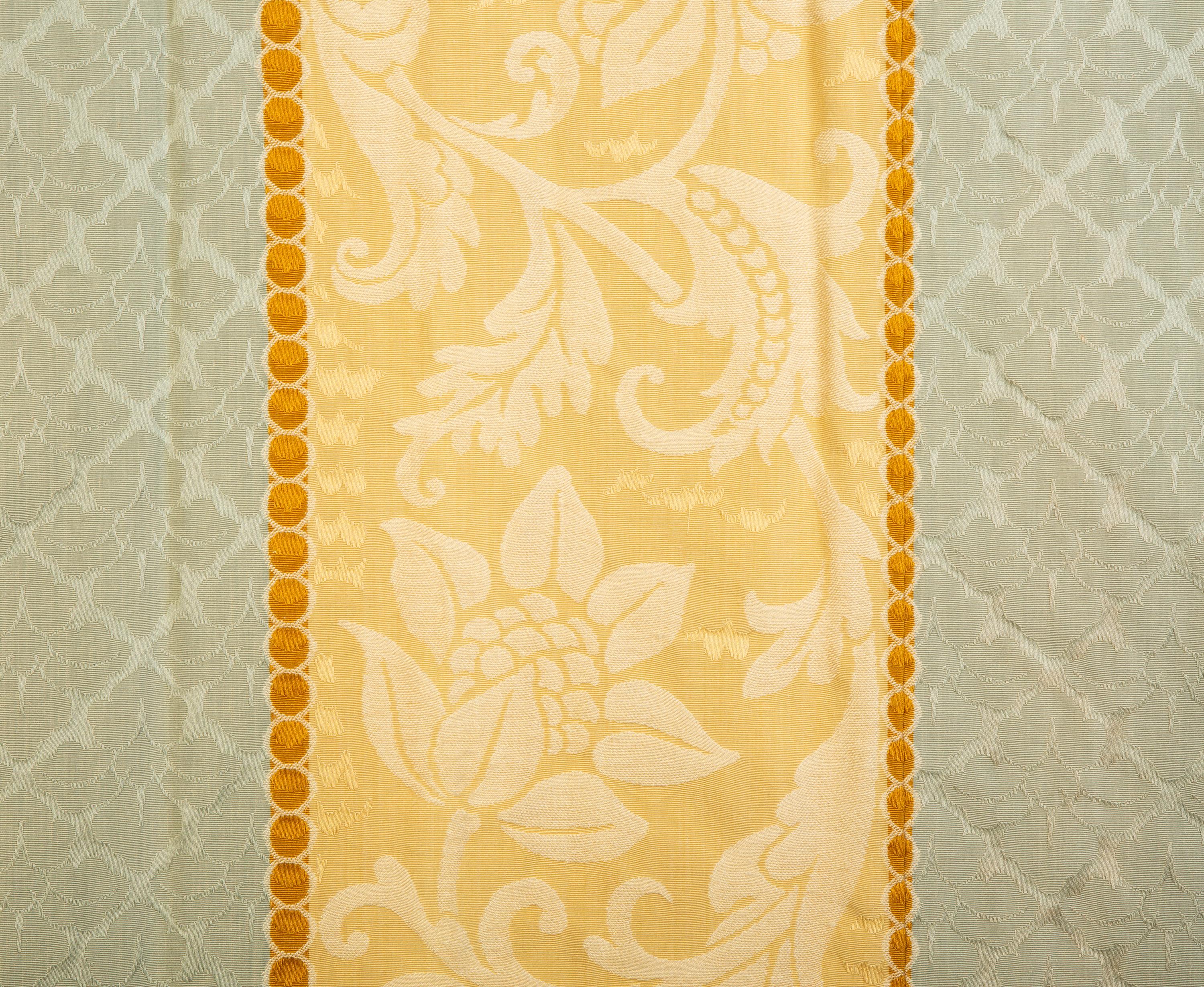A Set of Six Scalamandré Silk Drapery Panels