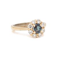 ALEXANDRITE AND DIAMOND RING