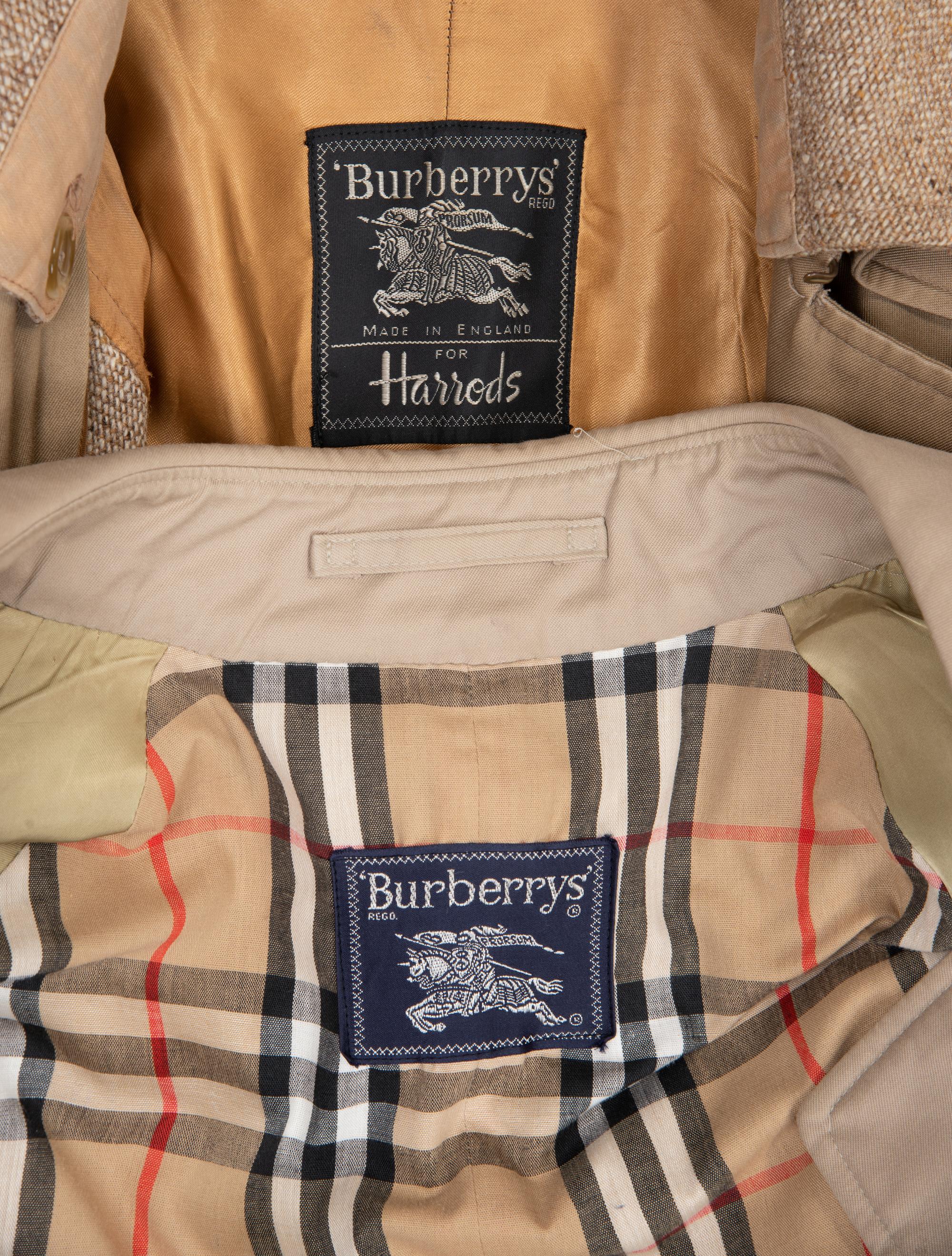 Two Burberry Trench Coats, 1970-1980s