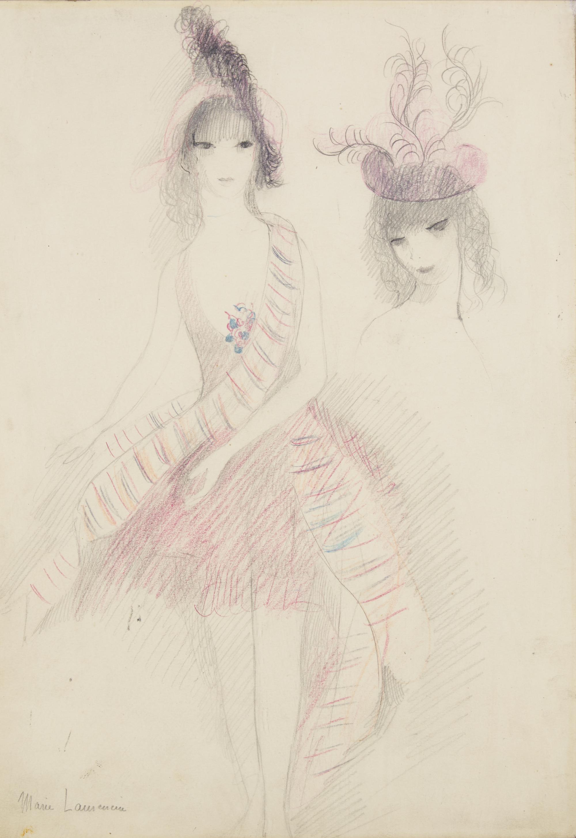 Marie Laurencin (French, 1883-1956) — Étude pour 'Les Biches ,' 1928