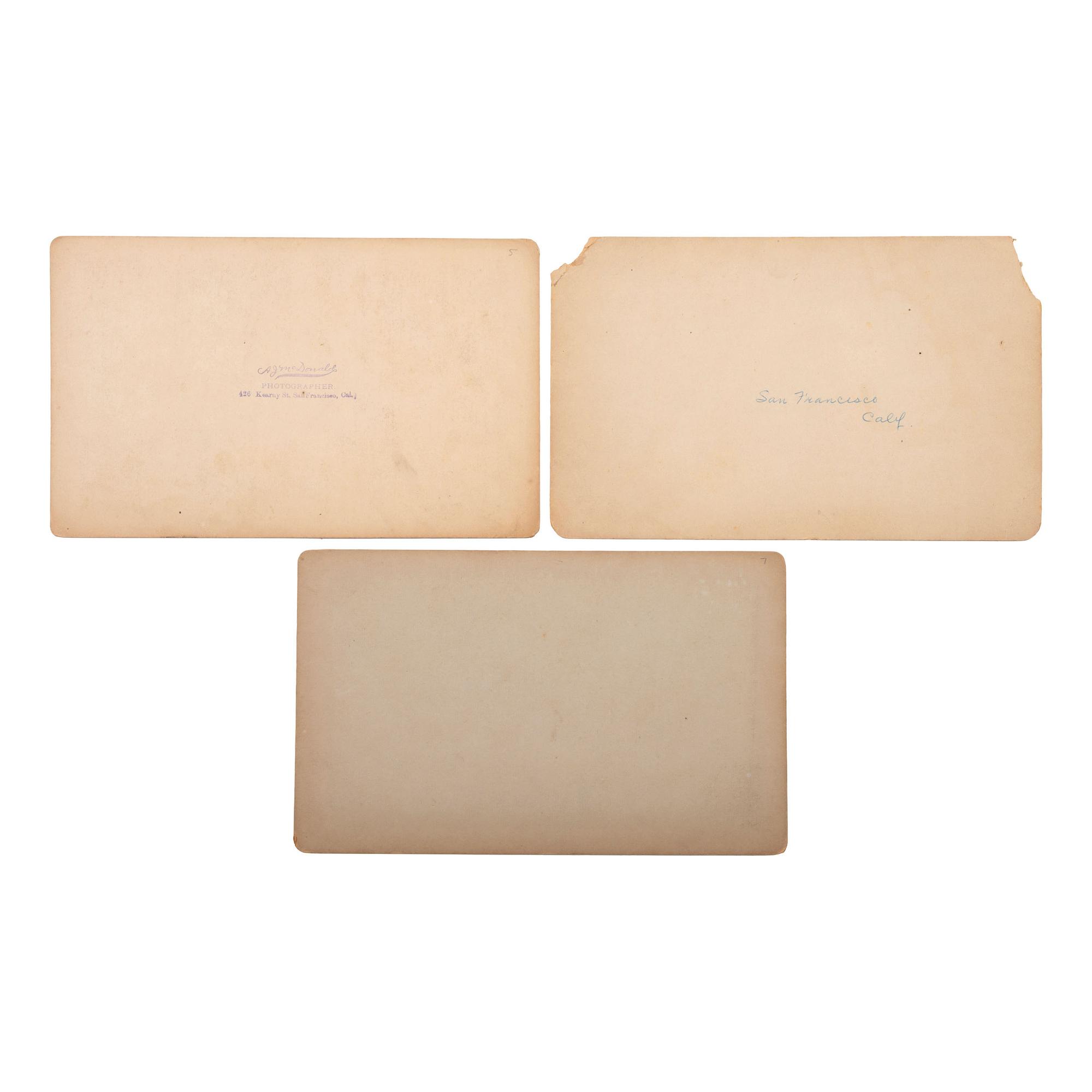 [CALIFORNIA]. A group of stereoviews and photographs of the San Francisco area, including depictions of earthquake and fire aftermath, comprising: