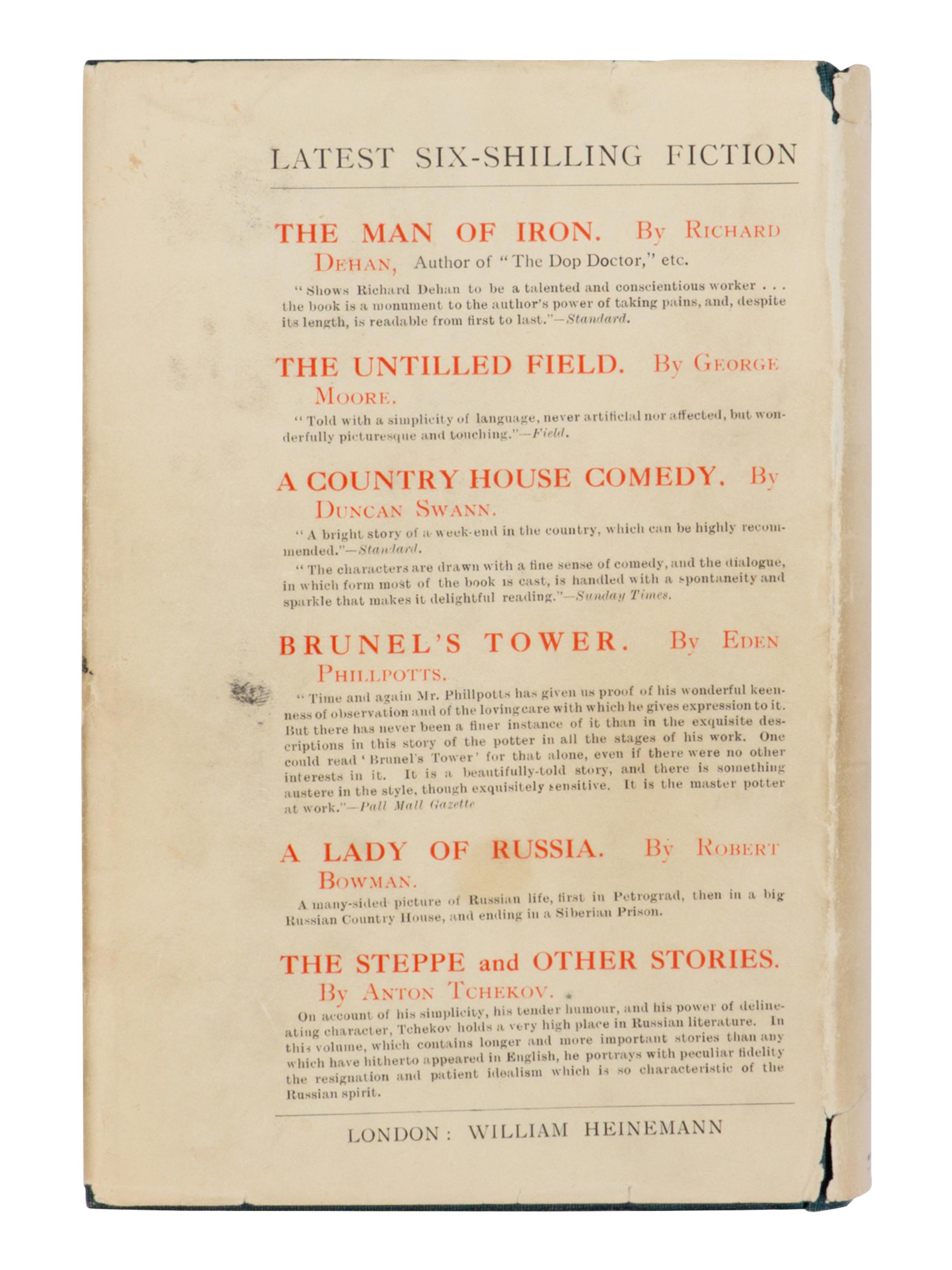 MAUGHAM, W. Somerset (1874-1965). Of Human Bondage. A Novel . London: William Heinemann, 1915.