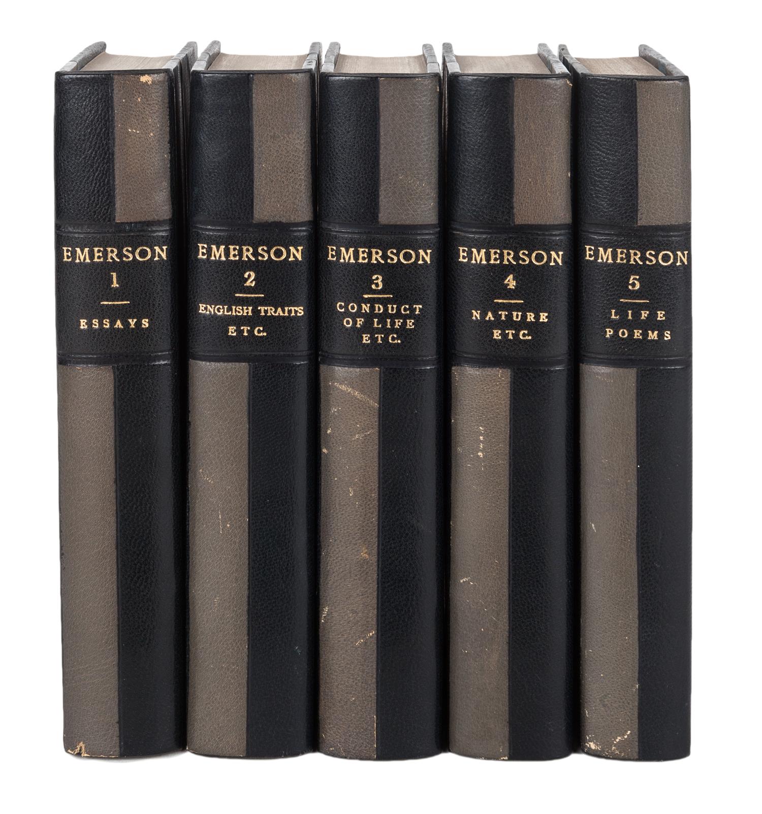 EMERSON, Ralph Waldo (1803-1882). The Writings of Ralph Waldo Emerson. New York: Brentanos, n.d.