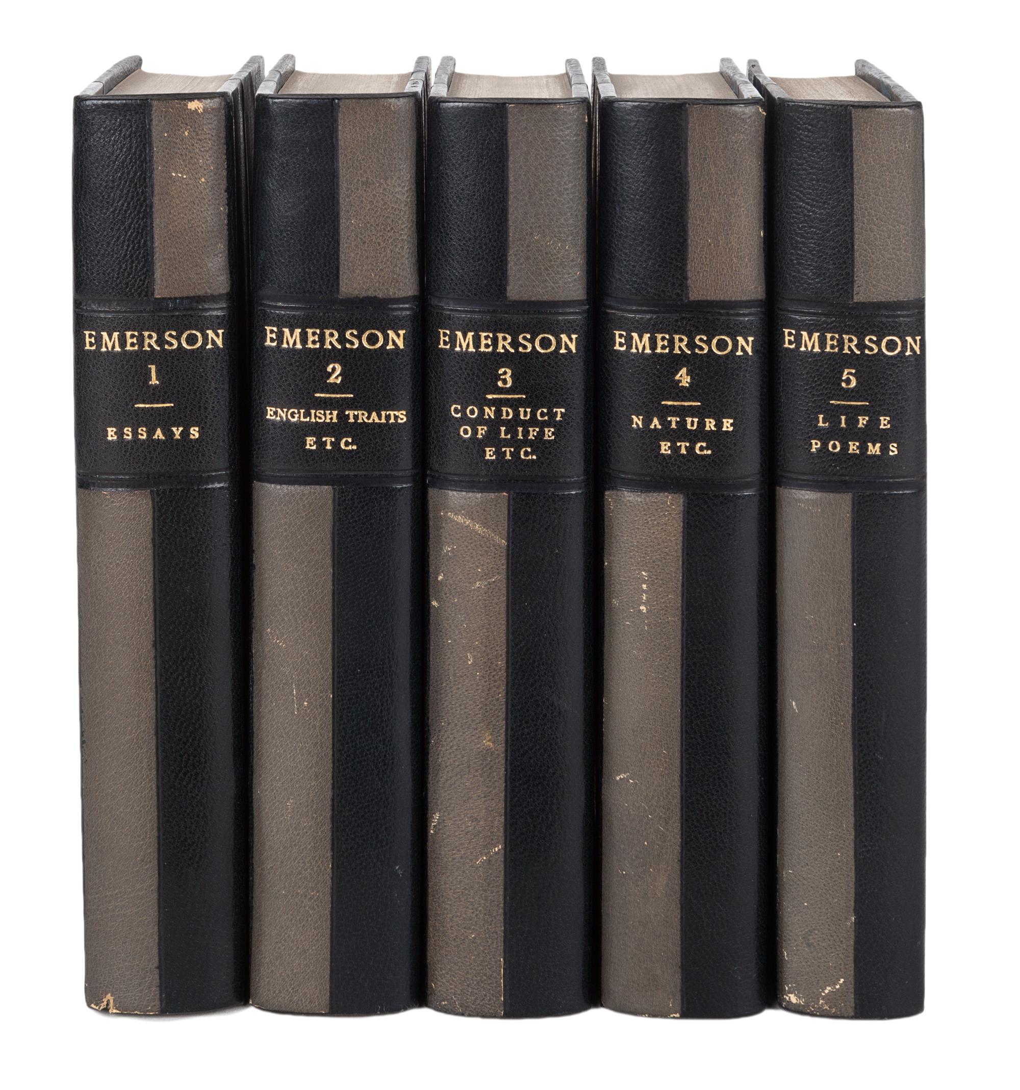 EMERSON, Ralph Waldo (1803-1882). The Writings of Ralph Waldo Emerson. New York: Brentanos, n.d.