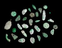 A Group of Chinese Jadeite Jewelry Pieces