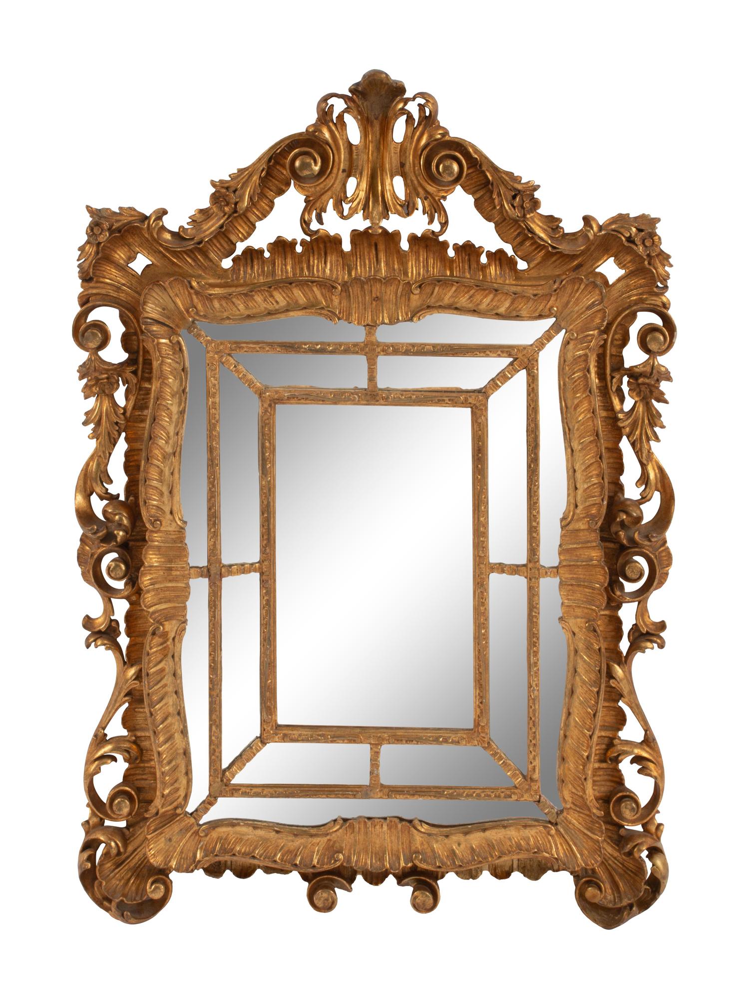 A Louis XV Style Giltwood Mirror