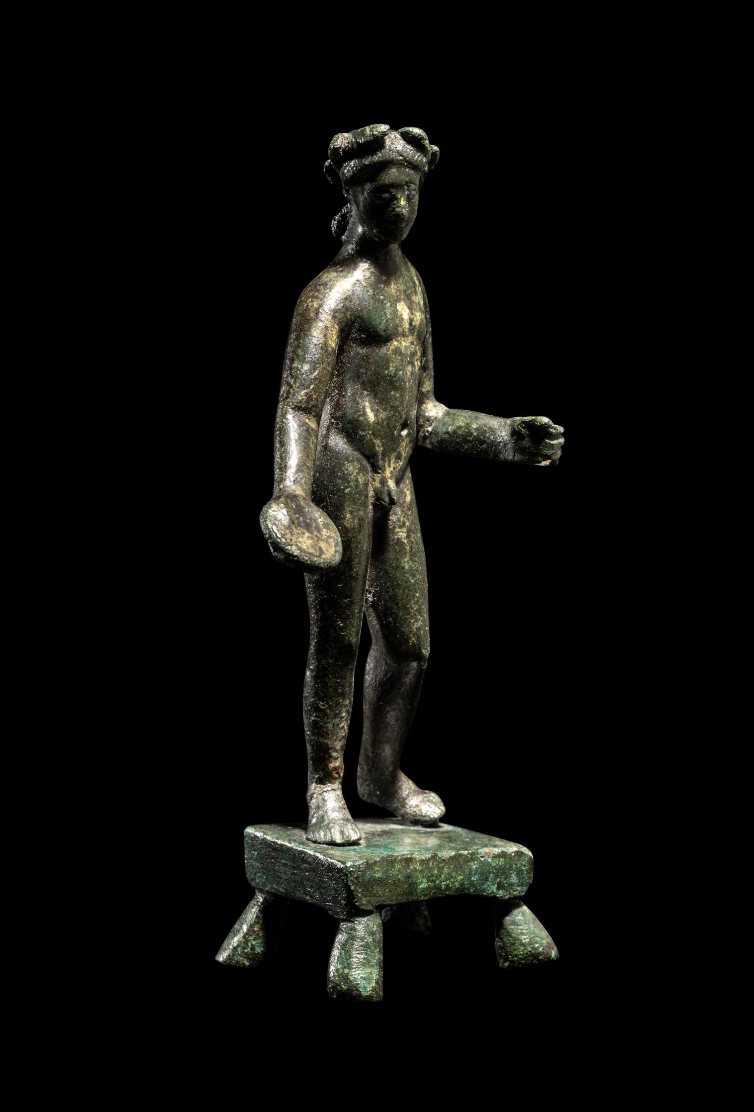 A Roman Bronze Votary Figure
