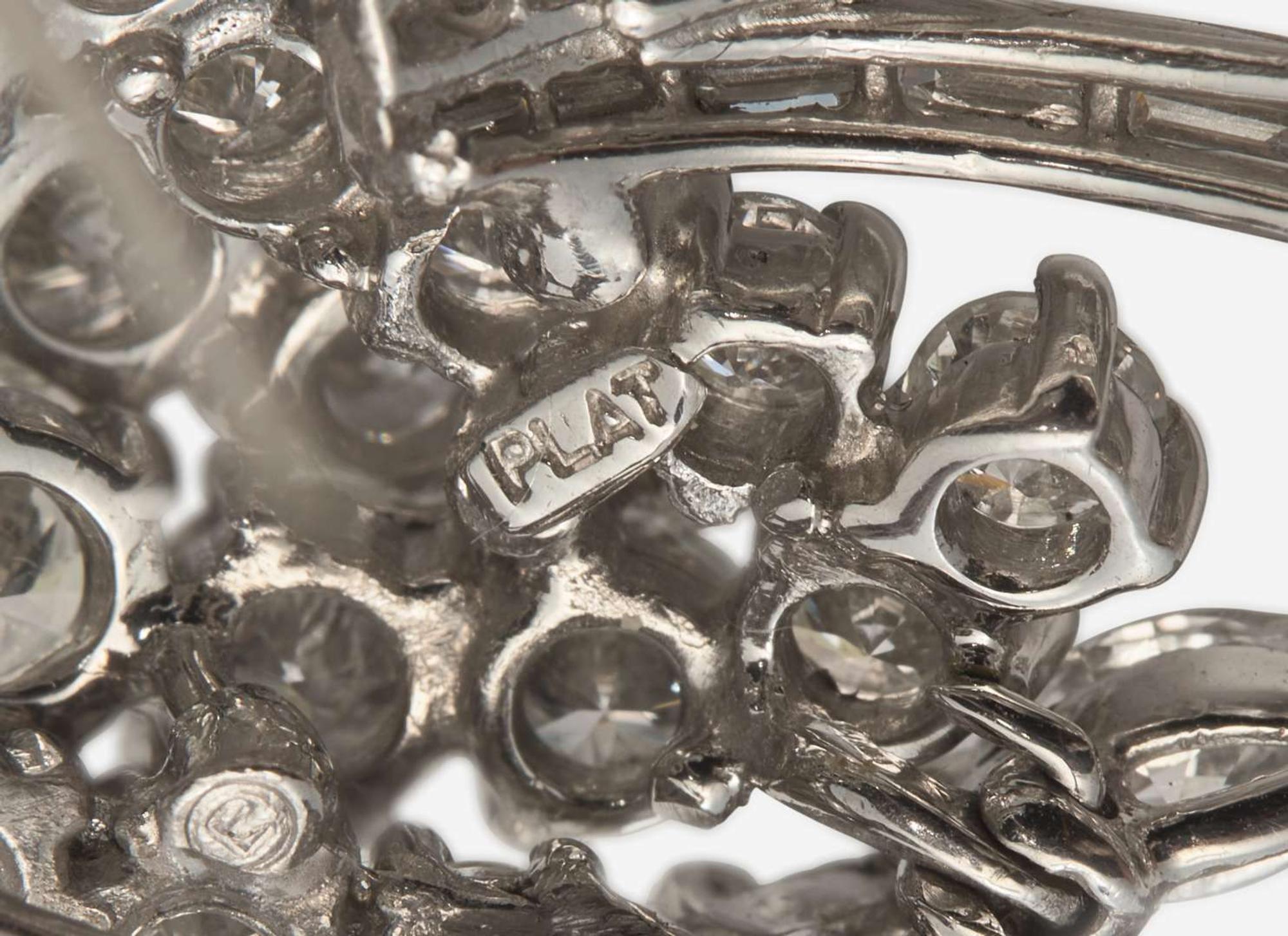 A Platinum and Diamond Brooch